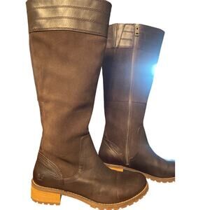 Timberland Tall Bethel Heights Brown Leather Suede Boots 7 Riding Knee High